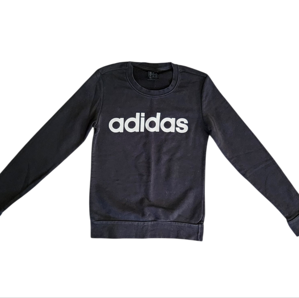 Adidas Charcoal Crewneck with White Logo
